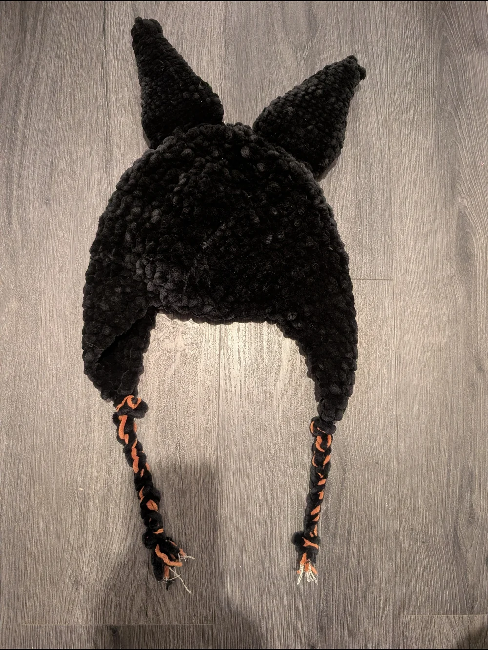 Black and Rust Fuzzy Doberman Winter Hat